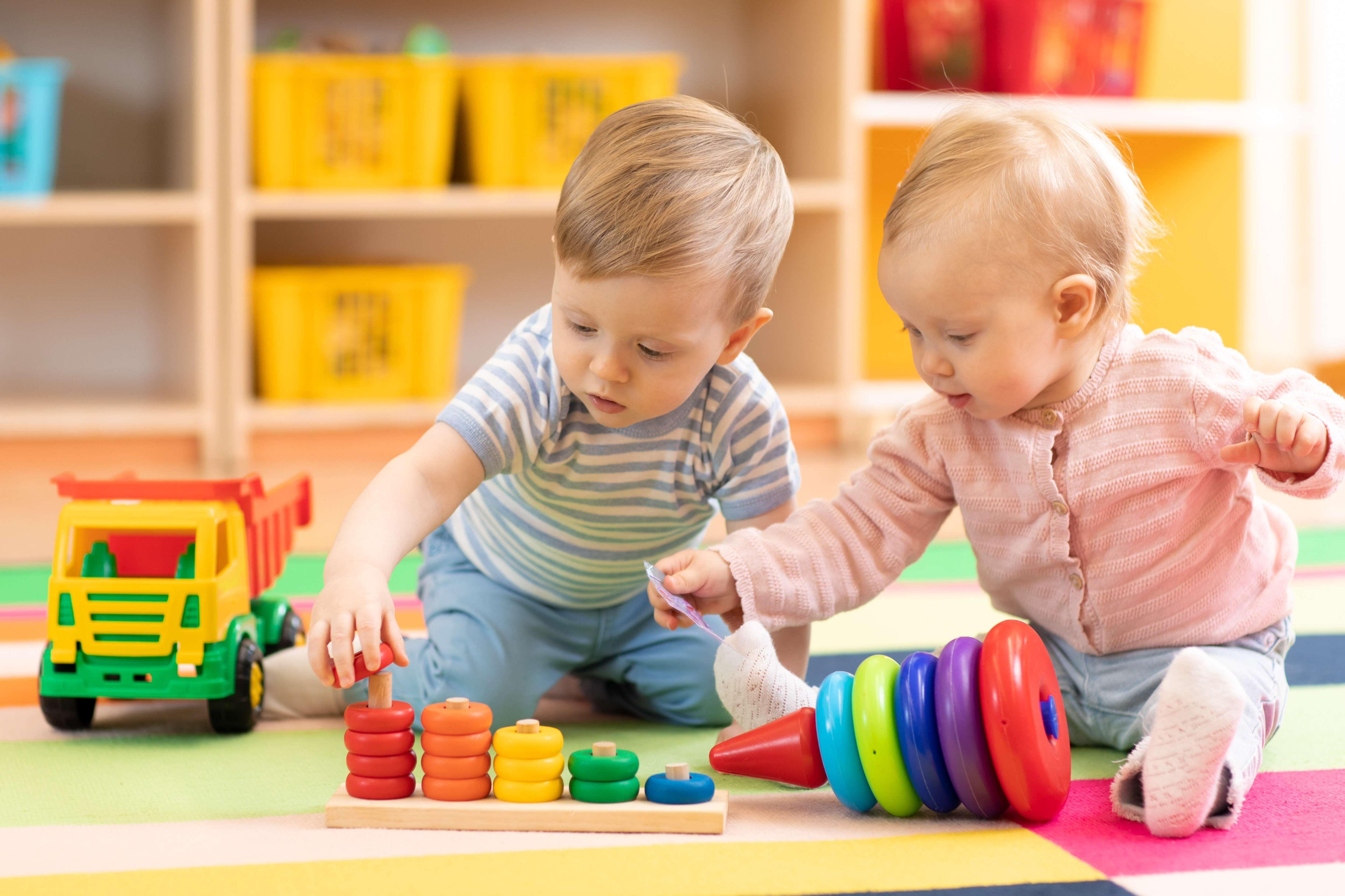 Toddlers playing